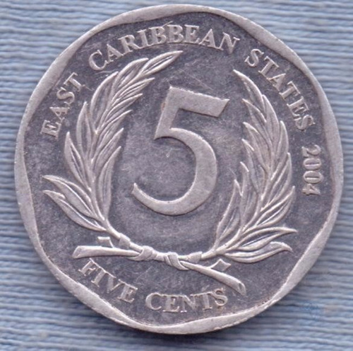 Estados Caribeños Del Este Britanicos 5 Cents 2004 *