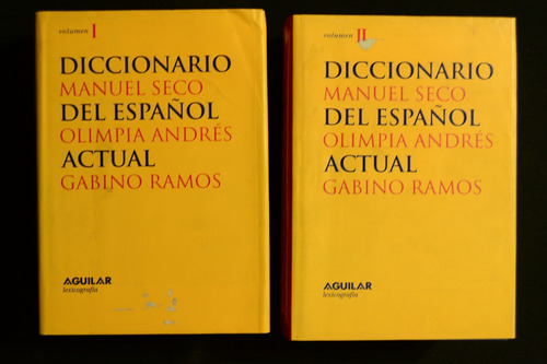 Diccionario Del Español Actual 2 Volumenes Seco Ramos