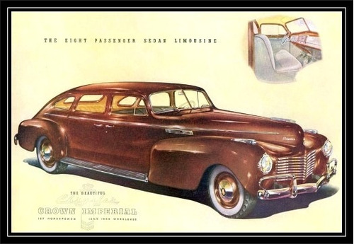 Chrysler Crown Imperial Año 1940 Autos - Lámina 45x30 Cm.