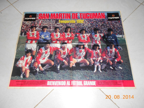 Poster San Martin De Tucuman 1992 Ganador Torneo Dodecagonal