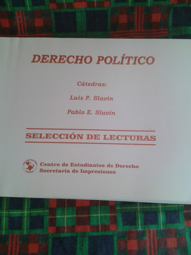 Elementos De Derecho Politico Slavin Lecturas Envios C36