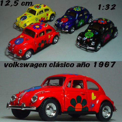 Volkswagen Beetle 1967,12,5 Cm. Metal Marca Kinsmart Nuevos