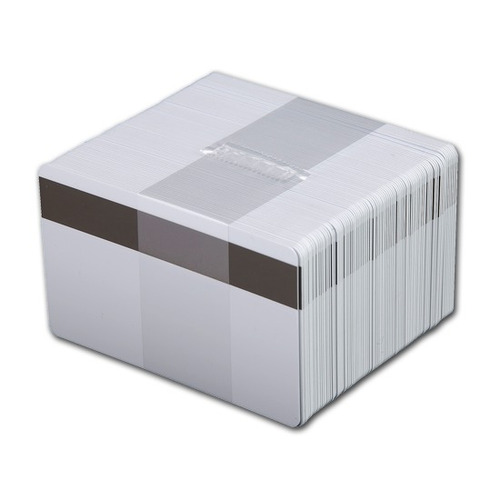 Imagen 1 de 6 de Tarjetas Pvc Blancas Banda Magnetica Fargo Hi Co Pack 500u