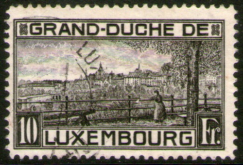 Luxemburgo Sello Usado Ciudad De Luxemburgo Año 1921