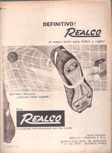 Antigua Publicidad Botines De Futbol Realco