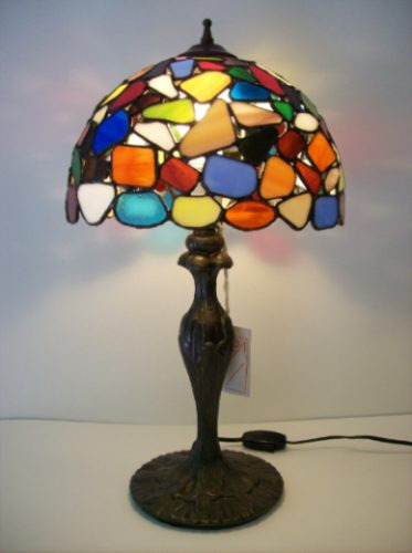 Imagen 2 de 3 de Lampara Tiffany Mediana Modelo Pe-026 Con Base