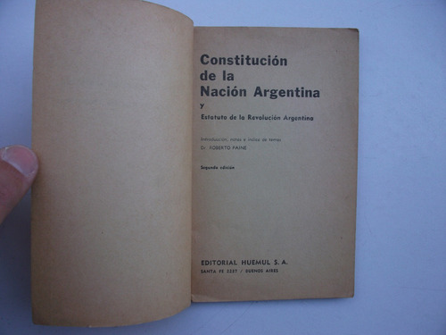 Constitución Nación Argentina - Estudio De Roberto Paine