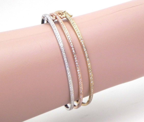 Pulseira Disponível Em 3 Cores De Ouro 18k Com Brilhantes!!!