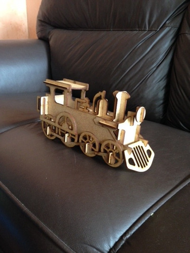 3d Puzzle Locomotiva Feita Em Mdf