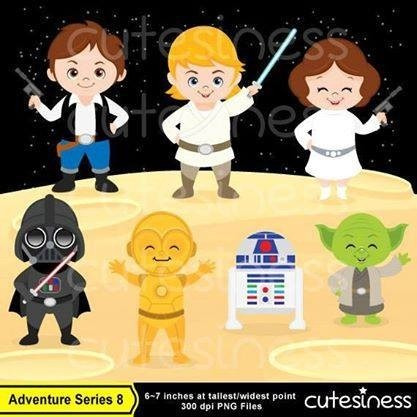 Kit Scrapbook Digital Star Wars Imagens Clipart Cod 2