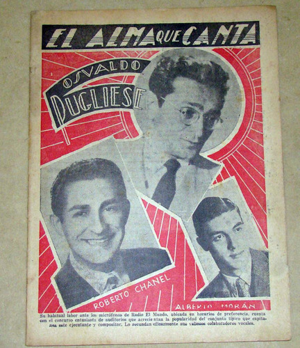 Revista El Alma Que Canta Año 1945 Osvaldo Pugliese Salgan