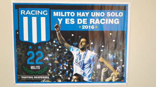 Afiche  Partido Despedida De Milito Del Racing Club