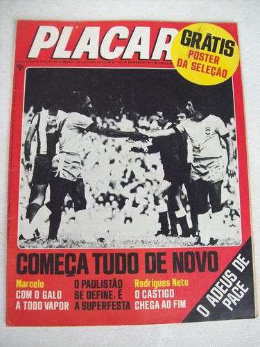 Placar Nº 361: Poster Seleção Brasileira 1977 - Adeus Pace