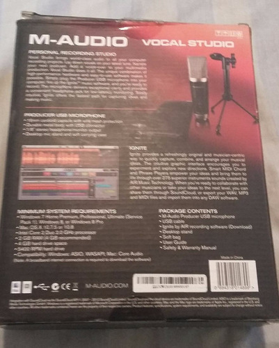 Microfono Vocal Studio Usb M-audio