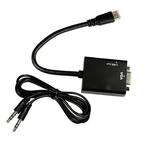 Convertidor Hdmi A Vga Audio Video Adaptador Laptop Tv E1