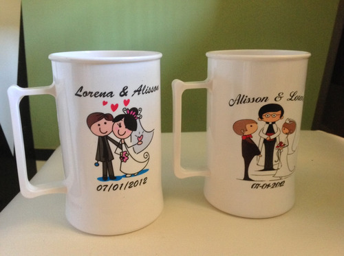 1 Caixa 50 Canecas De Chopp Acrilico Personalizadas 300 Ml