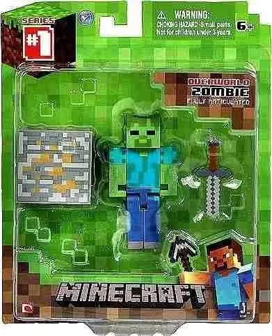 Kit Cartelado Conjunto Minecraft 2 Bonecos + 1 Villager + 1 Enderman + 1  Creeper + 1 Cama + Espadas - Ri Happy