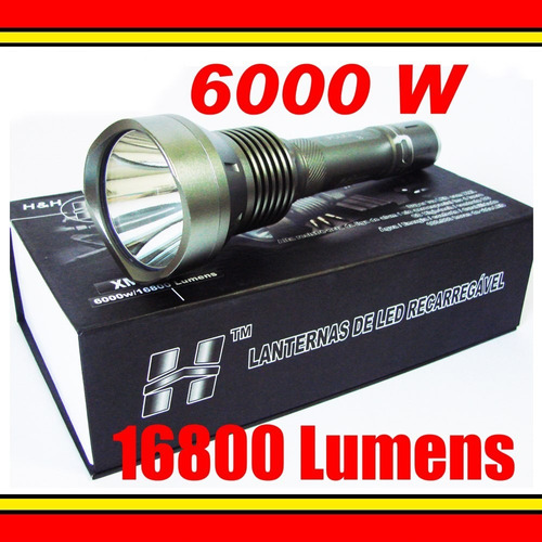 Lanterna Tática Policial Hy-6004 20000w 56000 Lumens