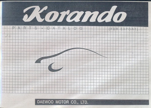 Manual De Despiece  Ssangyong Korando  Ingles Año 1999