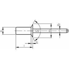 Remache Ciego De Aluminio 1/8  Sellado, Pop, Ak44h, 5000 Und