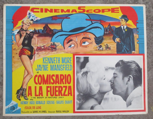 Lobby Card Comisario A La Fuerza Cartel De Cine Mexicano!