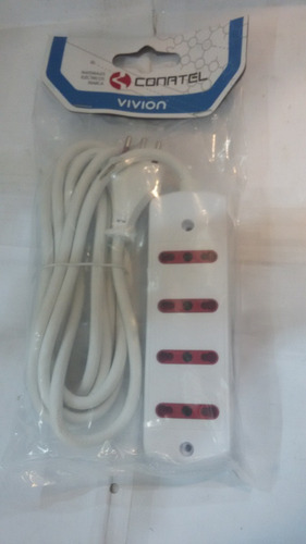 Imagen 2 de 6 de Alargue Conatel Zapatilla 4 Linea Modular 5 Metros Nuevo