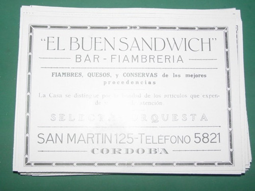 Cordoba Clipping El Buen Sandwich Bar Fiambreria