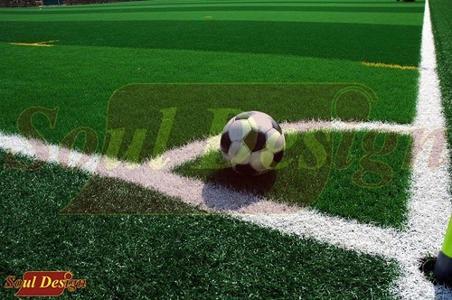 Imagen 5 de 10 de Cesped Sintetico Blanco 20mm Cancha Futbol Cesped Premium
