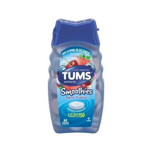 Tums Smoothies Antiácido Tabletas Masticables Berry Fusión -