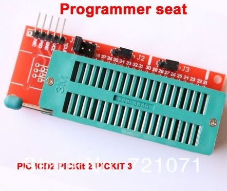 Base Dip40 Zif Programador Pickit2 Y Pickit3, Conexión Icsp