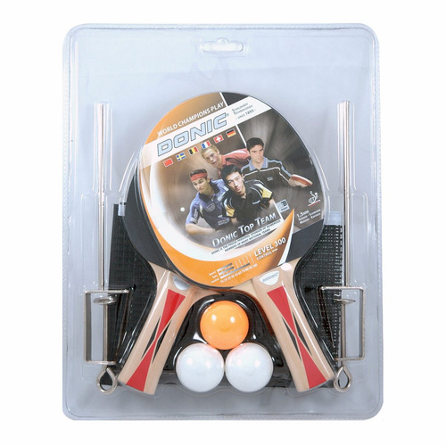 Kit De Ping Pong Donic Top Team 300 Con 2 Paletas 3 Pelotitas Y Red Tissus