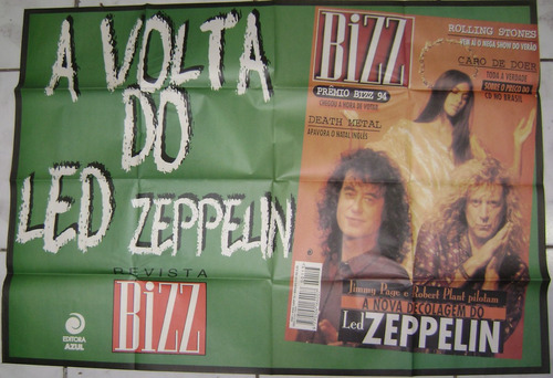 Poster Gigante  -  A Volta Do Led Zeppelin -  Bizz