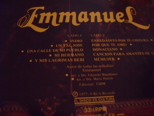 Lp Emmanuel 10 Razones Lp (Usado)