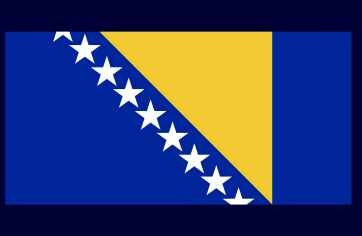 Bandera De Bosnia Herzegovina - Lámina 45 X 30 Cm.