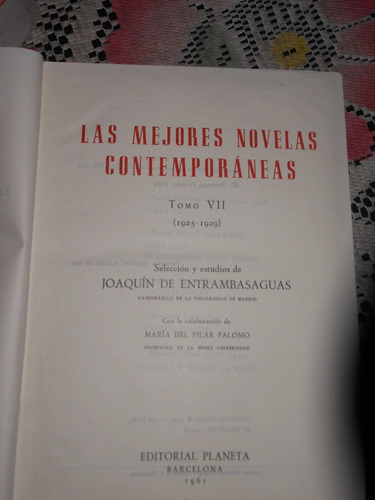 * Las Mejores Novelas Contemporaneas  1925 -1929  Tomo Vii