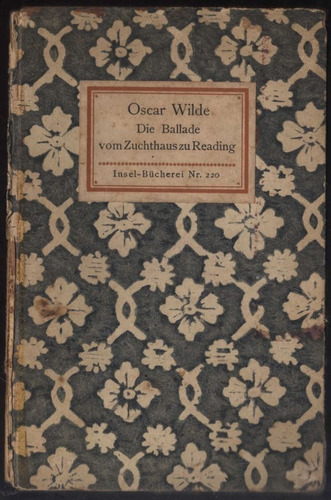 Oscar Wilde La Balada De La Prisión De Reading Alemán 1921