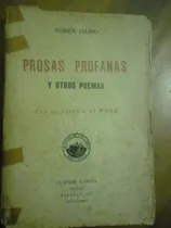 Comprar Ruben Dario Prosas Profanas Y Otros Poemas