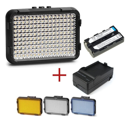 Luz Foco Led Xt-160ii + 3 Filtros + Batería + Cargador