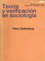 Comprar Teoría Y Verificación En Sociología