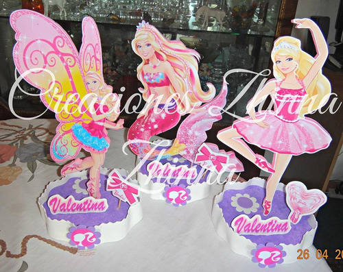 Cotillon C.zhinna Creaciones Adorno Centro De Mesa Barbie