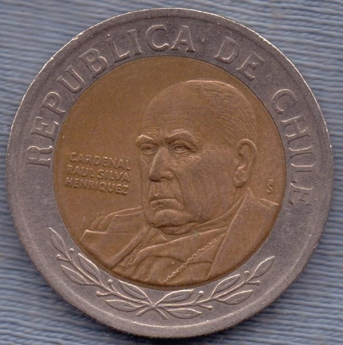 Chile 500 Pesos 2001 * Bimetalica * Cardenal Raul Henriquez