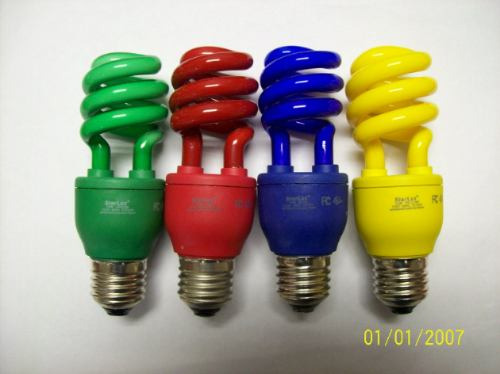 Bombillos Ahorradores Colores T-3  15 Watios -e-27 120v