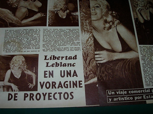 Libertad Leblanc Voragine Clipping Revista Radiolandia