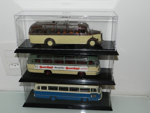 Mini Coleção De Onibus Minichamps Mercedes 1:43 C/ Vitrines