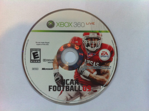 Ncaa Football 09 Xbox 360 So Disco 100% Frete Grati$