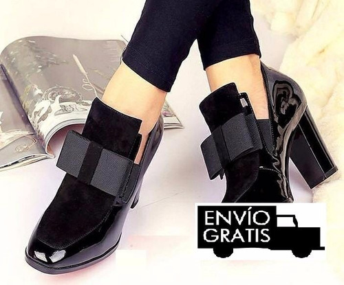 Zapatos Charol Con Moño Zapatos Altos Moda 2017 Envio Gratis