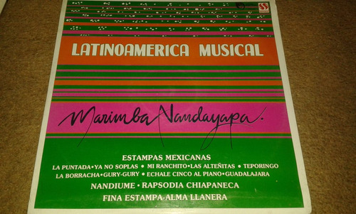 Disco Acetato De Marimba Nandayapa, Latinoamerica Musical