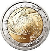 Moeda Comemorativa Bimetálica De 2 Euros Italia-2004