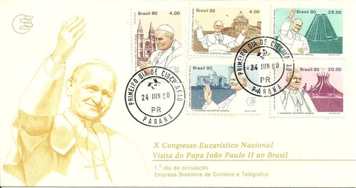 Fdc-201 1980 Visita Papa João Paulo 2 1ºdia Paraná-pr