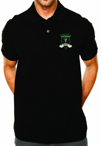 Camisa Gola Polo Preta Bordada Curso Fisioterapia  48,90